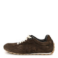 BOTTEGA VENETA ORBIT FLASH SUEDE SNEAKERS BEIGE & GREEN