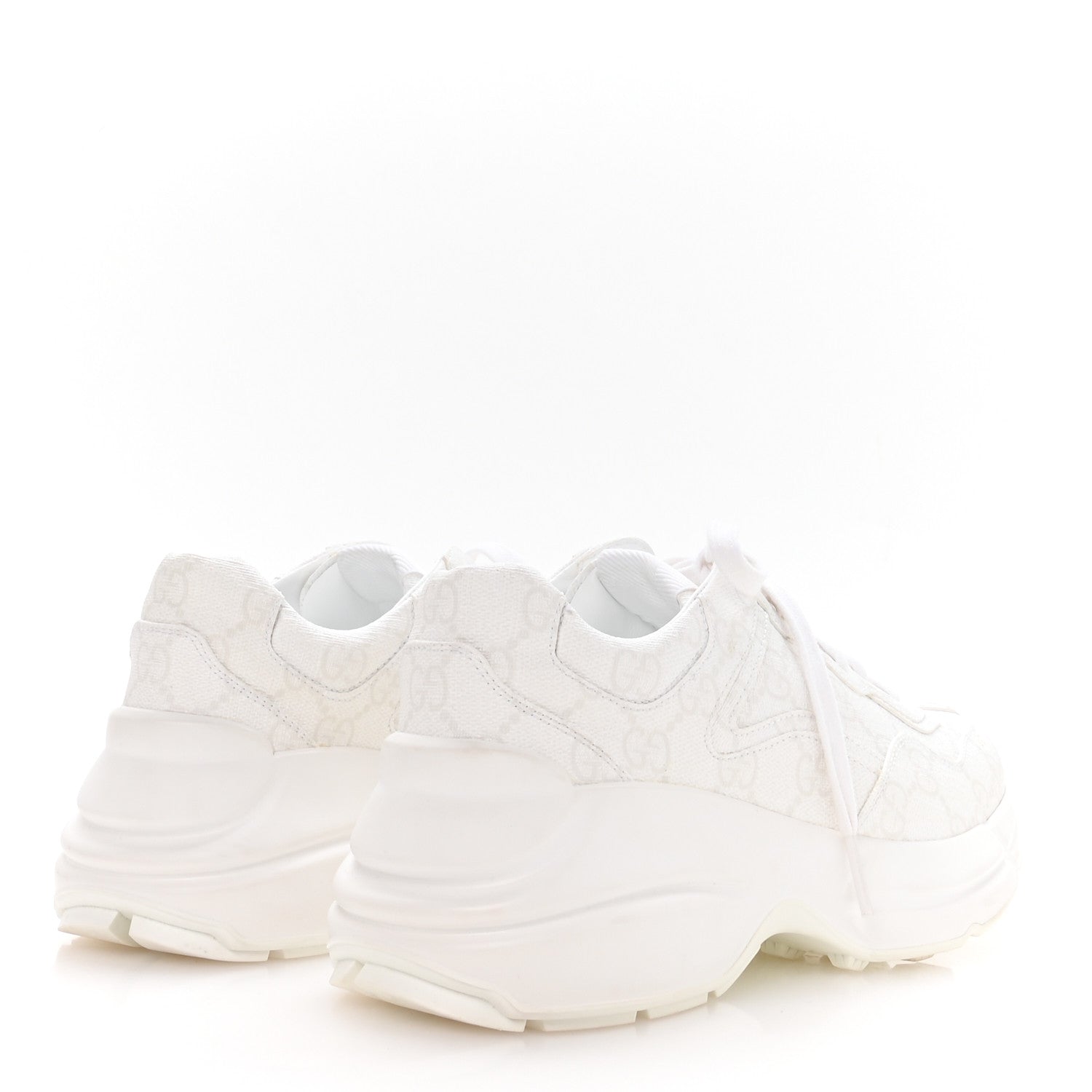 GUCCI GG SUPREME MONOGRAM RHYTON SNEAKERS WHITE