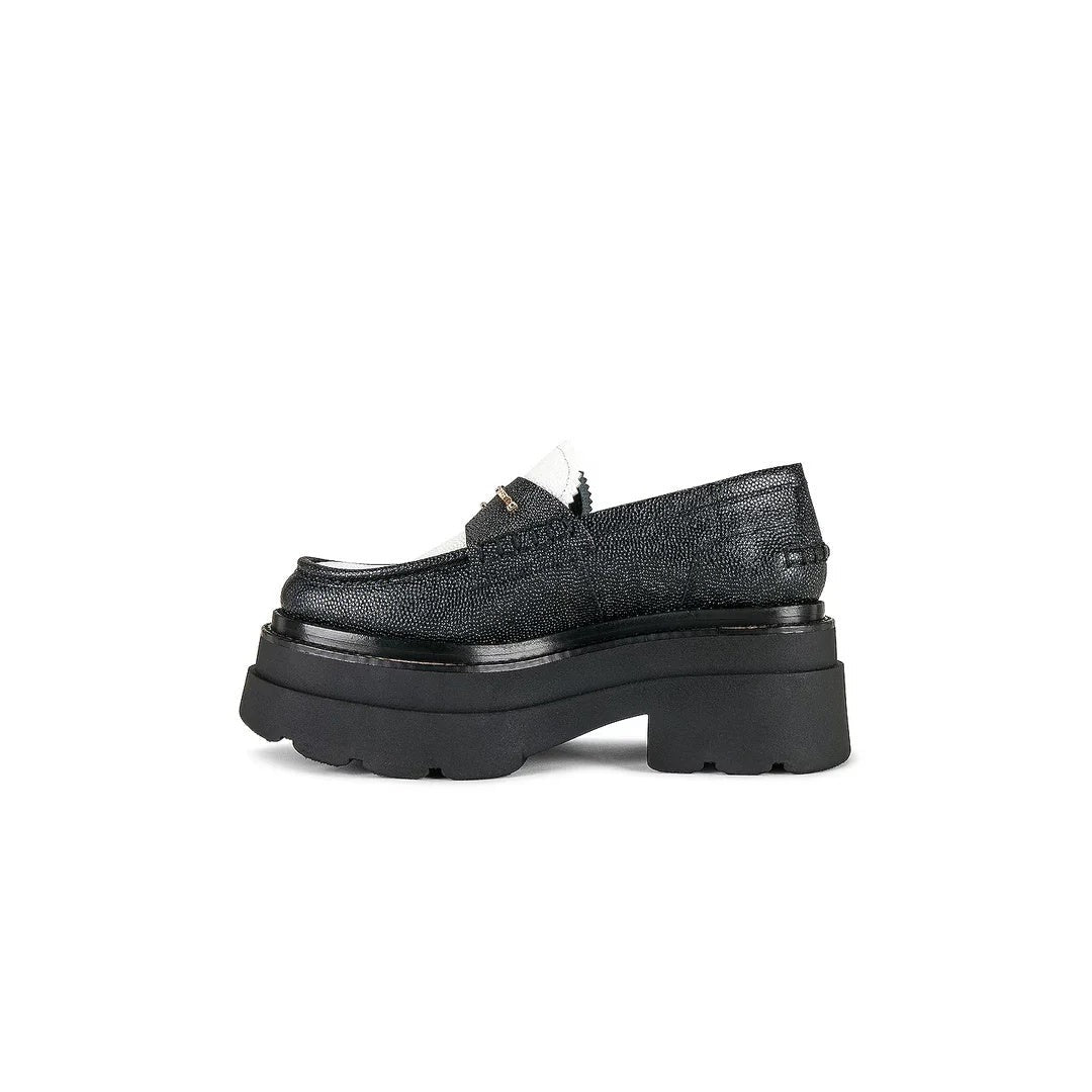Alexander Wang Carter Lug Sole Loafer Black - Black/White