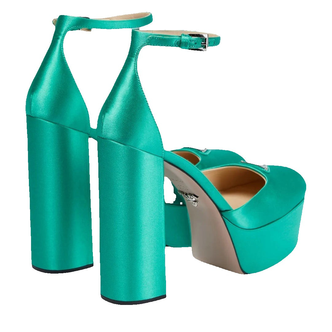 Prada Canvas Pumps - Green