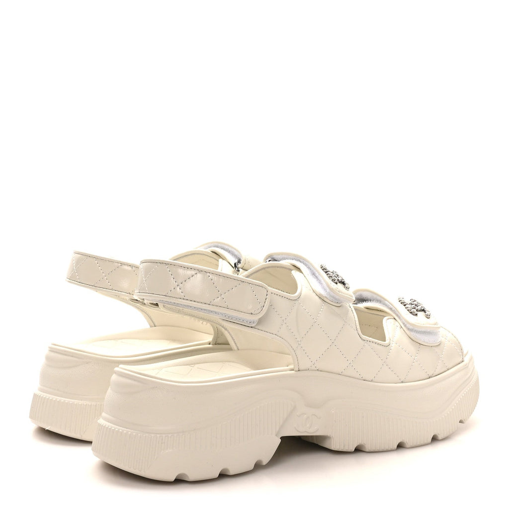 VERSACE PLATFORM SANDALS WHITE