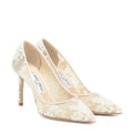 Jimmy Choo Romy Lace Heeled Pumps - White
