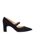Manolo Blahnik Campariba Pointed Toe Mary Jane Pump - Black Suede