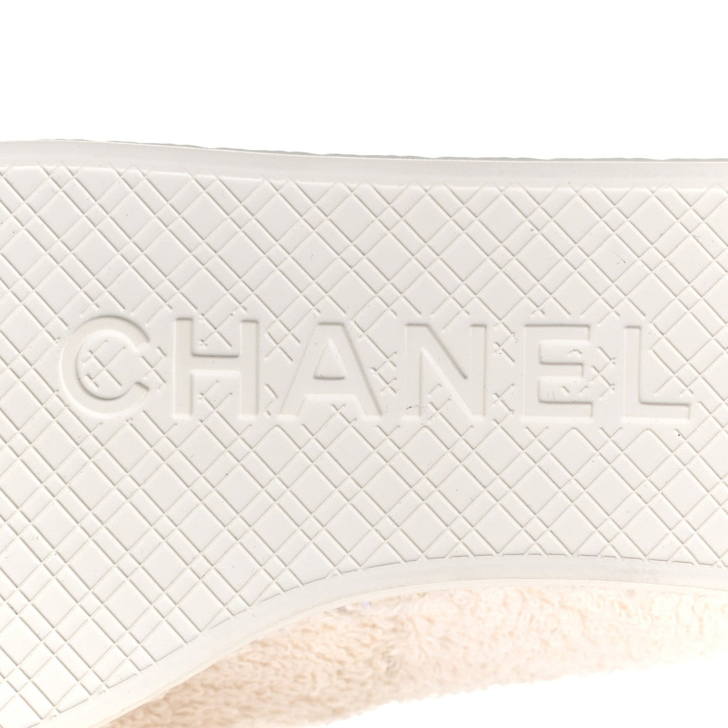CHANEL TWEED ESPADRILLES WHITE
