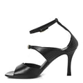 CHANEL LAMBSKIN CC LOGO THONG SANDAL BLACK