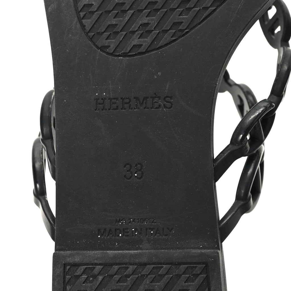HERMES ISLAND SANDALS BLACK
