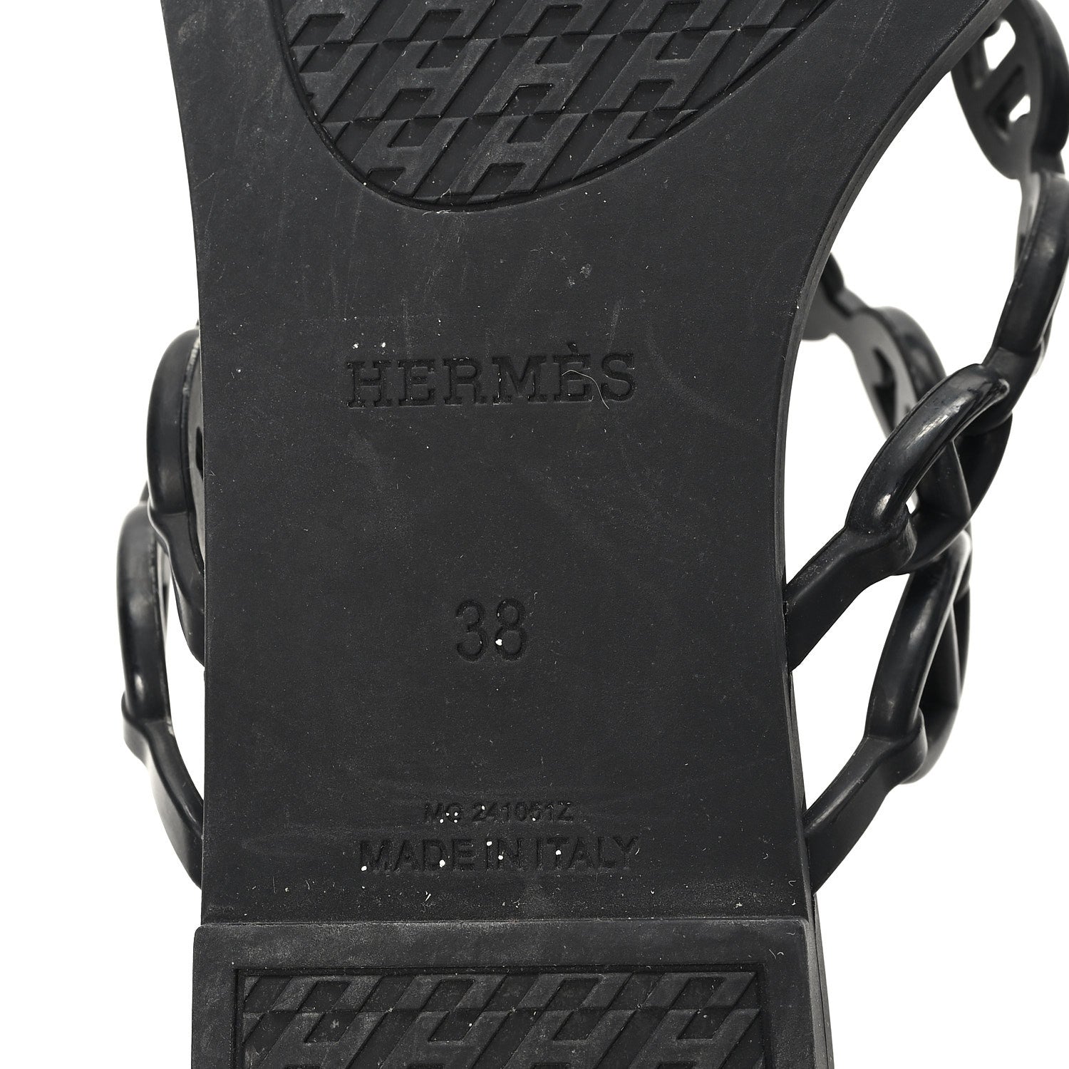 HERMES ISLAND SANDALS BLACK