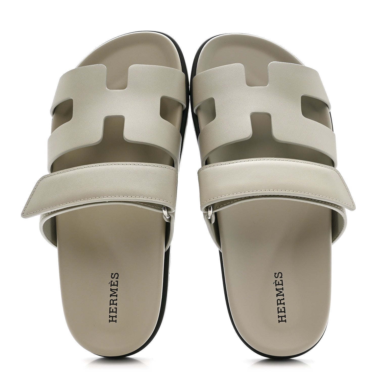 HERMES CHYPRE SANDALS CALFSKIN BEIGE ESQUISSE