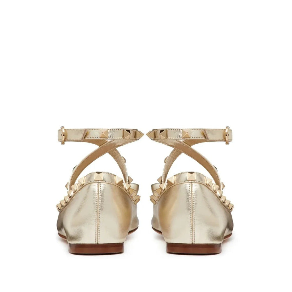 Valentino Garavani Ondette Rubber Ballerina - Gold