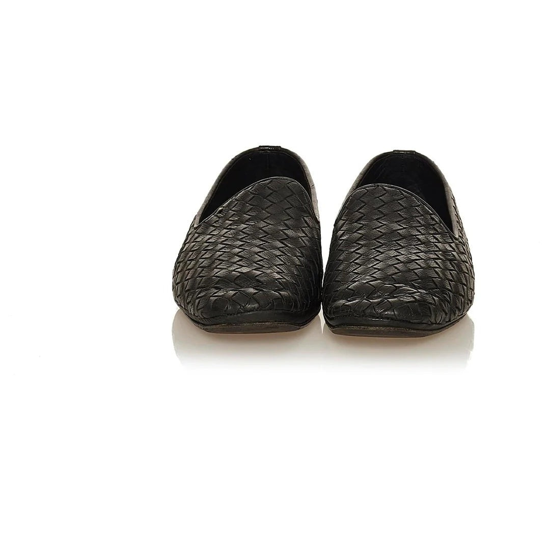 Bottega Veneta Silenzio Loafers - Woven Black (different model - Intrecciato)