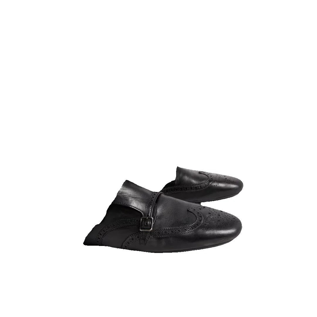 Prada Shuffle Monk Strap Shoes - Black