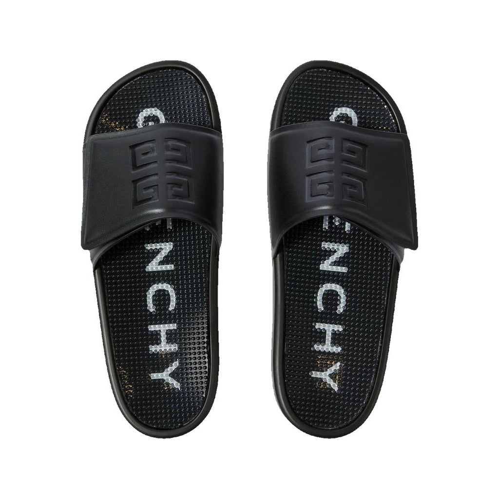 Givenchy Bow Leather Slides - Black