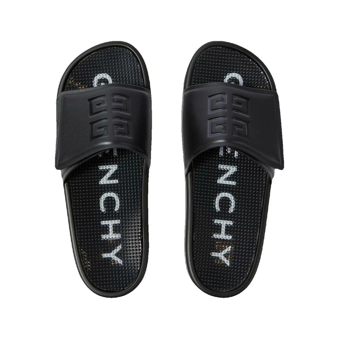 Givenchy Bow Leather Slides - Black