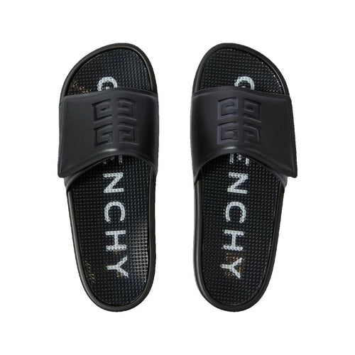 Givenchy Bow Leather Slides - Black