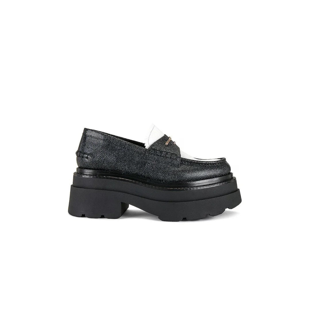 Alexander Wang Carter Lug Sole Loafer Black - Black/White