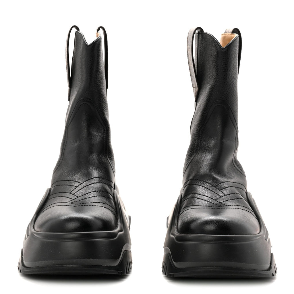 LOUIS VUITTON CALFSKIN MONOGRAM LV ARCHLIGHT . PLATFORM SNEAKER BLACK