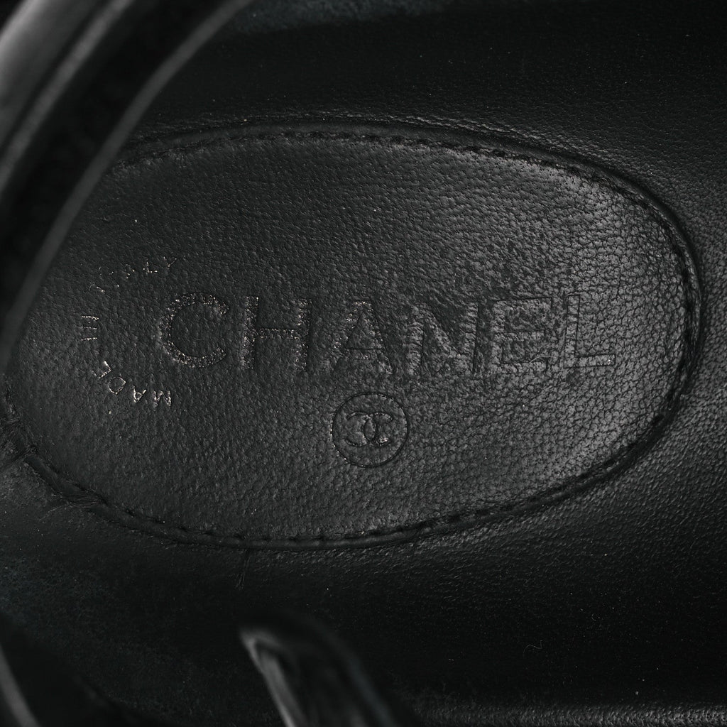 CHANEL DAD SANDALS LAMBSKIN SO BLACK