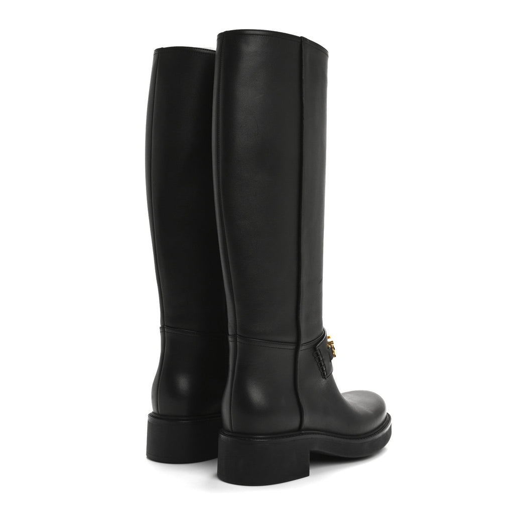 JIMMY CHOO CAMIE OVER THE KNEE BOOTS BLACK