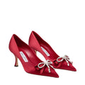 Jimmy Choo Auria Crystal-Embellished Bow-Detail Heeled Pumps - Red