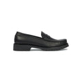 Saint Laurent Logo-Plaque Gathered Loafers - Black