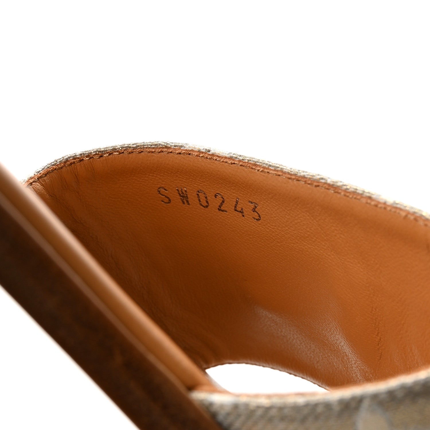 LOUIS VUITTON MONOGLAM LOCK IT FLAT MULE GOLD