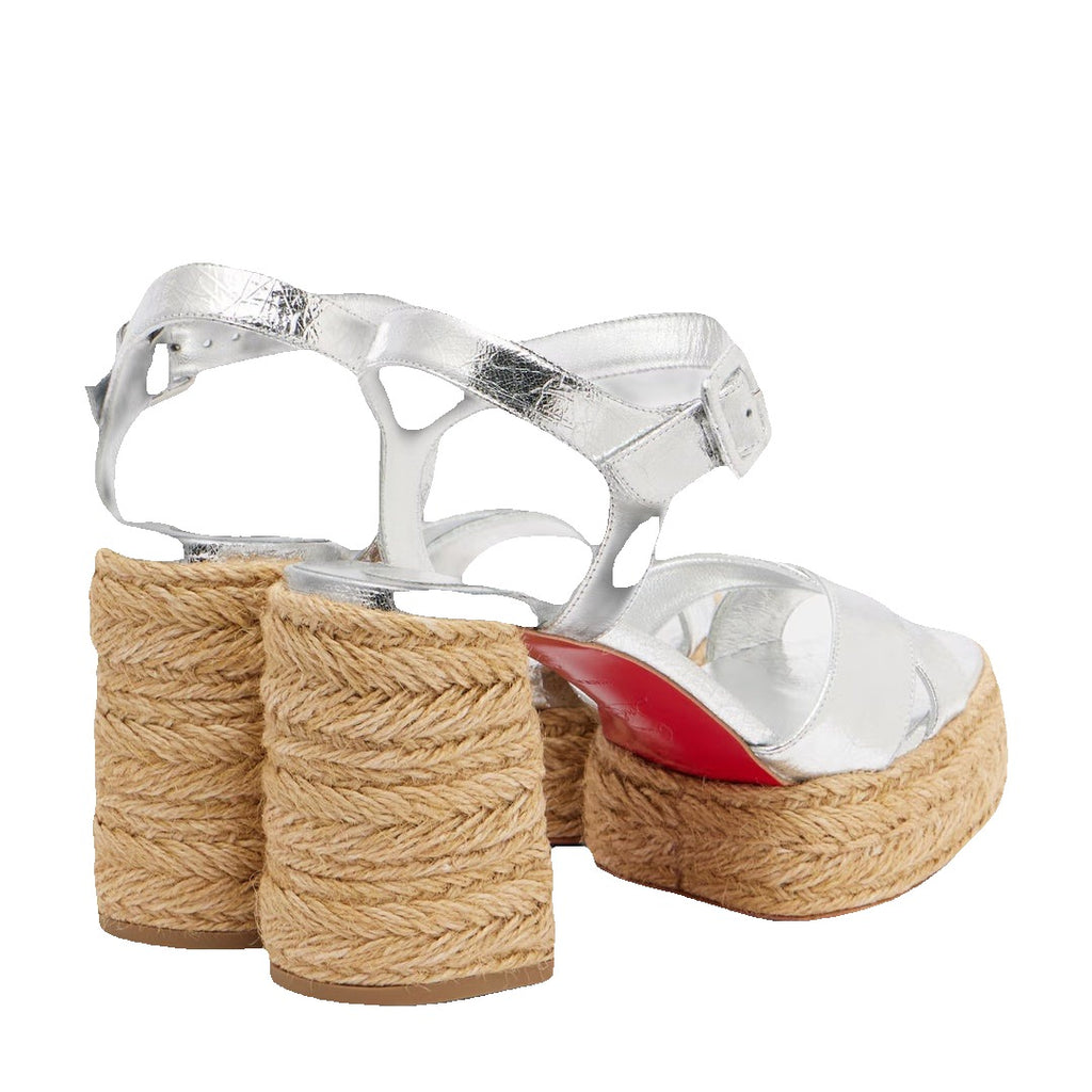 Christian Louboutin Toleda Espadrille Sandals - Silver