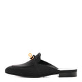 JIMMY CHOO FLACA CRYSTAL MESH MULES WITH SATIN BOWS BLACK