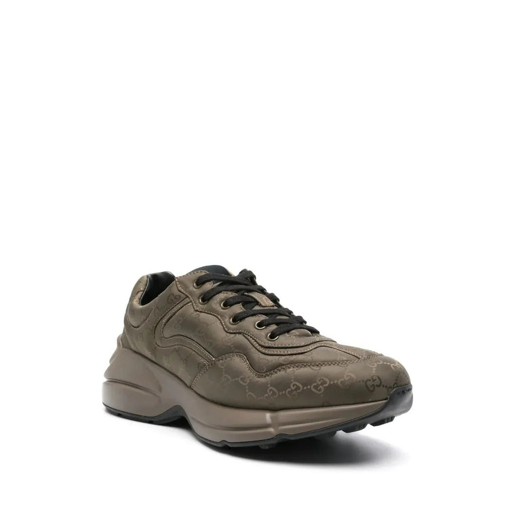 Gucci GG Supreme Monogram Rhyton Sneakers - Bronze/Brown