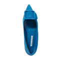 Manolo Blahnik Pointed Toe Flats - Blue