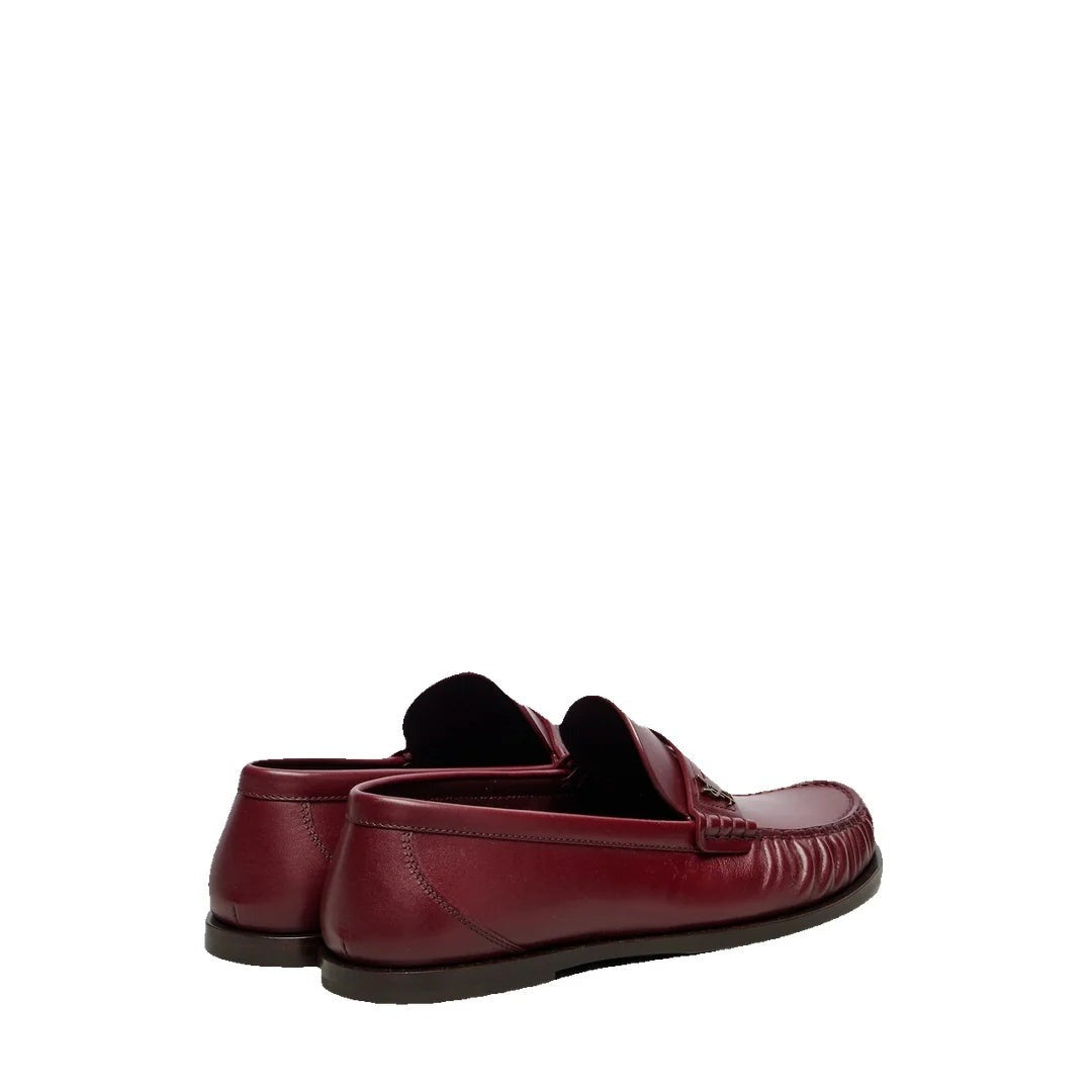 Saint Laurent Penny-Strap Loafers - Burgundy