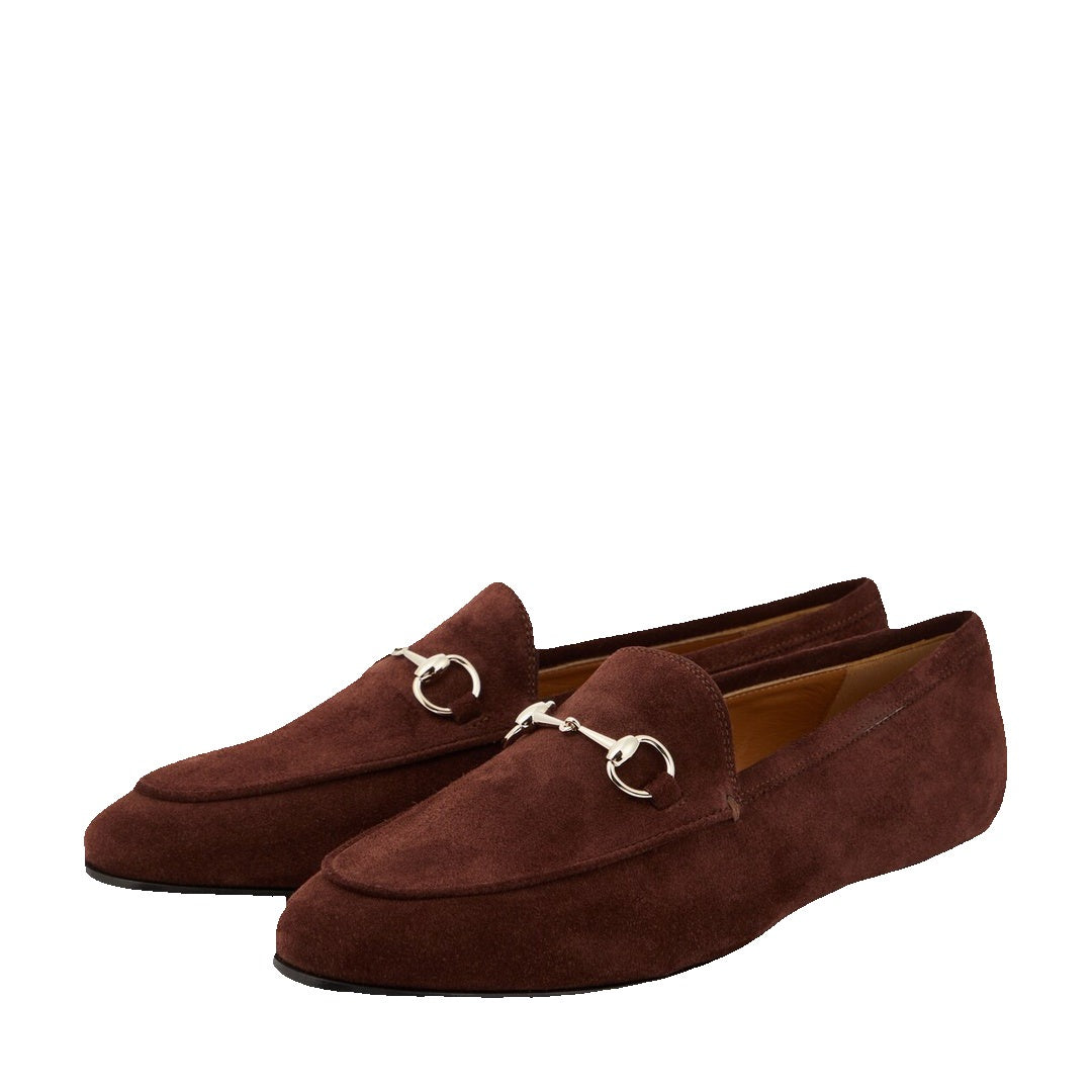 Gucci Jordaan Horsebit Loafers - Brown