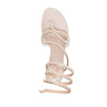 René Caovilla Snake Pump Sandal - Pink/Nude