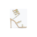 René Caovilla Caterina Nude Sandal 105 - Beige/Multicolor