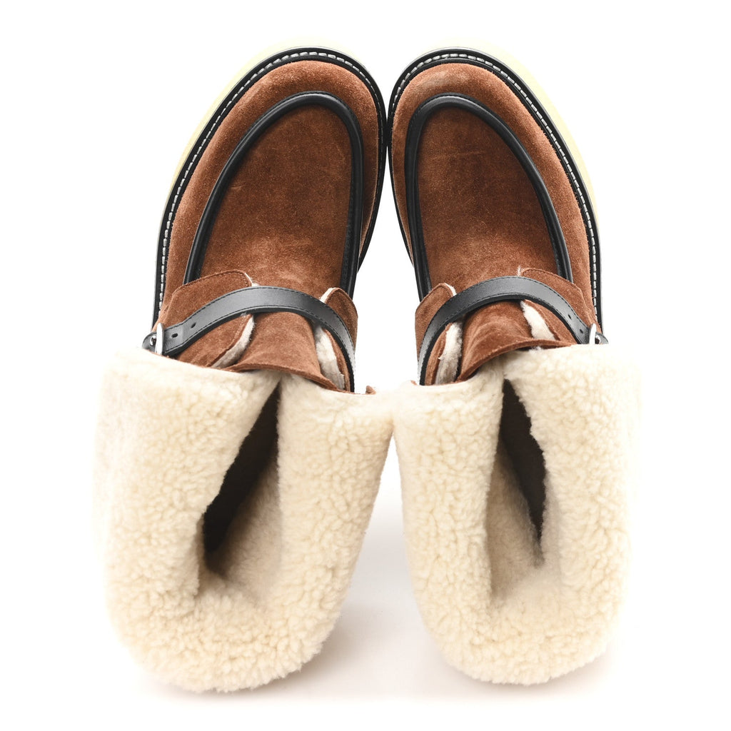 CELINE SUEDE ANKLE BOOTS BROWN