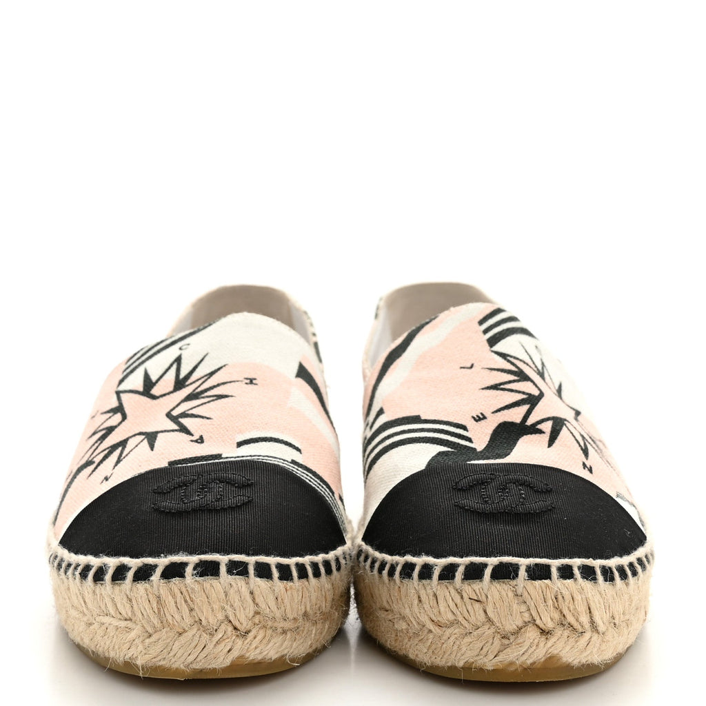 CHANEL ESPADRILLES WHITE / BLACK