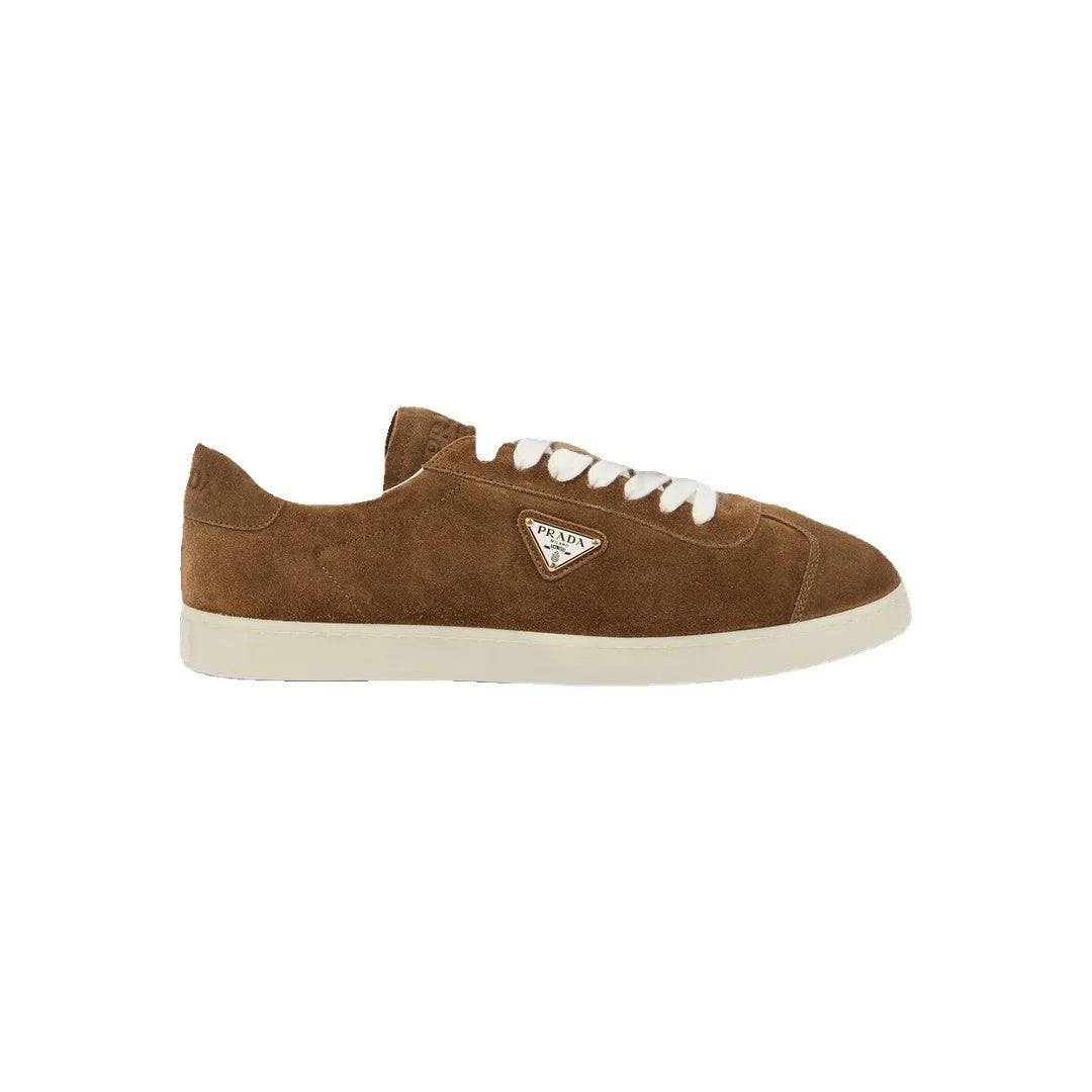 Prada Made - Tan/Camel (suede low-top sneakers)