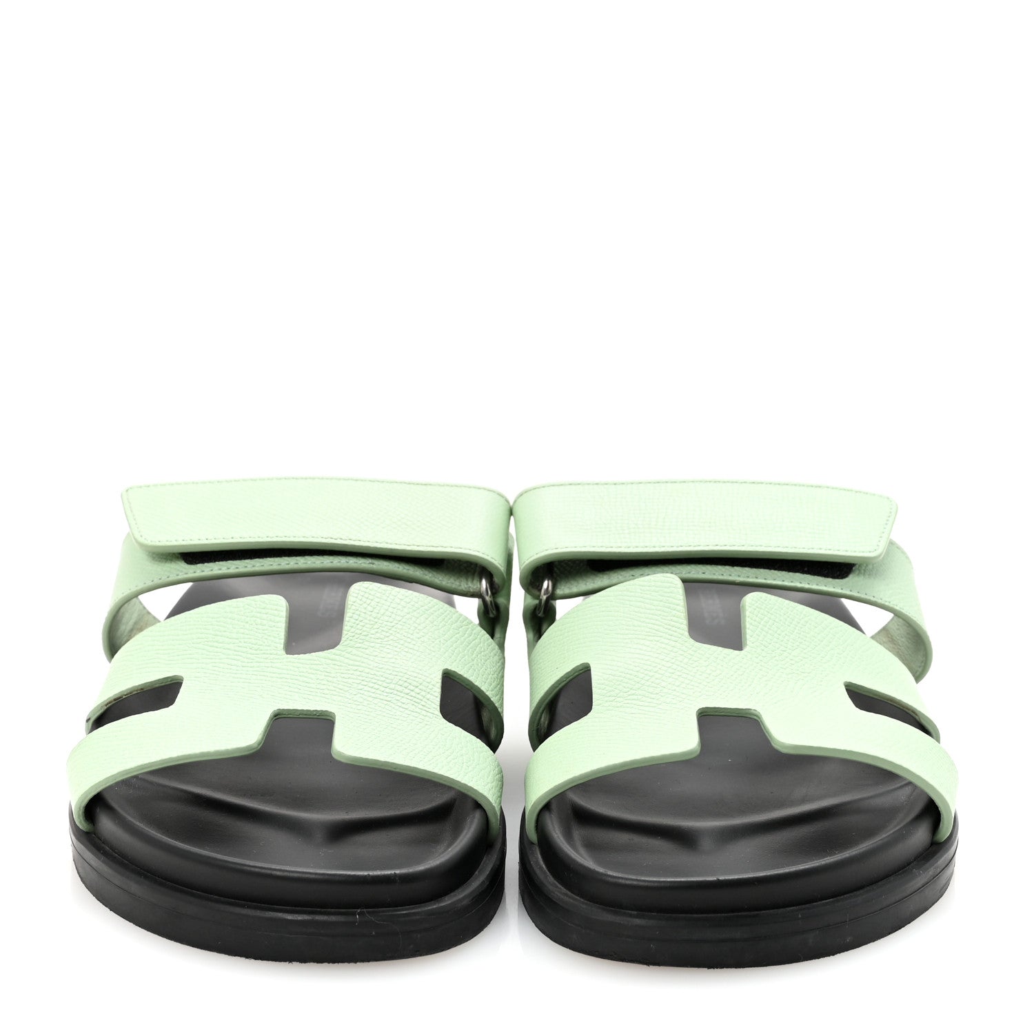 HERMES CHYPRE SANDALS EPSOM VERT JADE