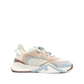 Fendi Flow Colorblock Suede Runner Sneakers - Beige/Light Blue