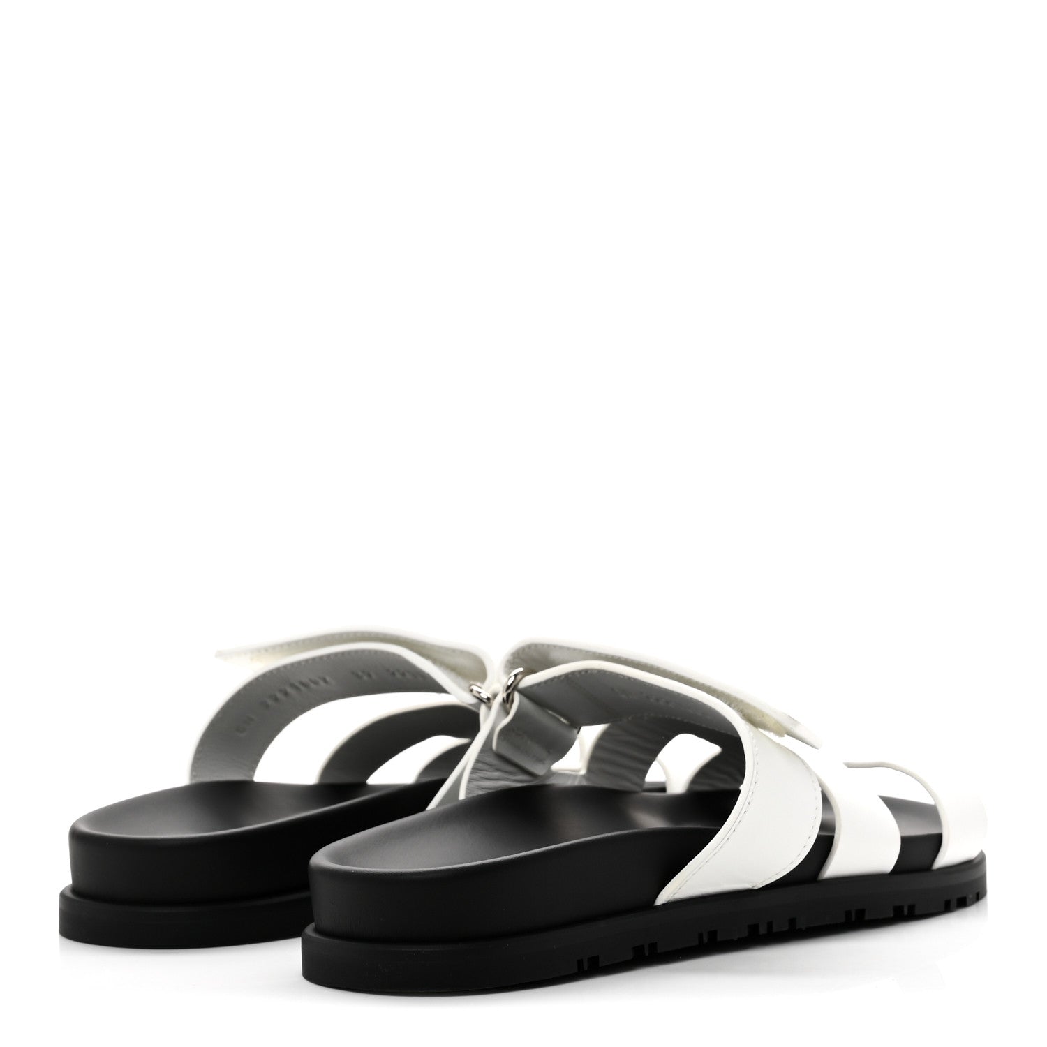 HERMES CHYPRE SANDALS CALFSKIN WHITE