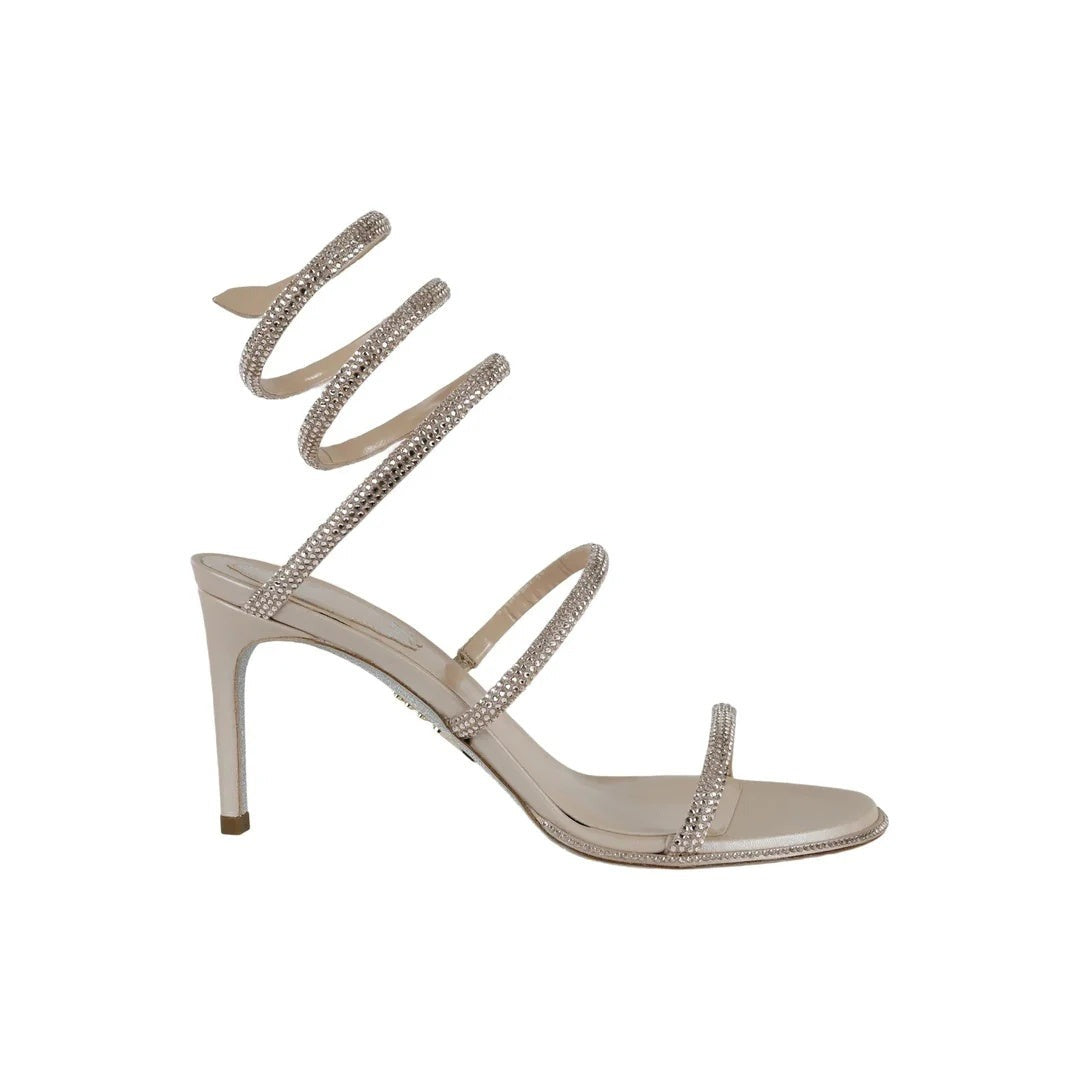 René Caovilla 105mm Eden Sandal - Silver