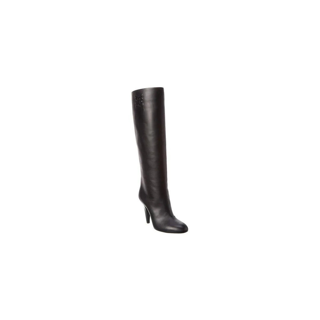 Fendi Karligraphy Embroidered FFreedom Knee High Boot Baroque - Black