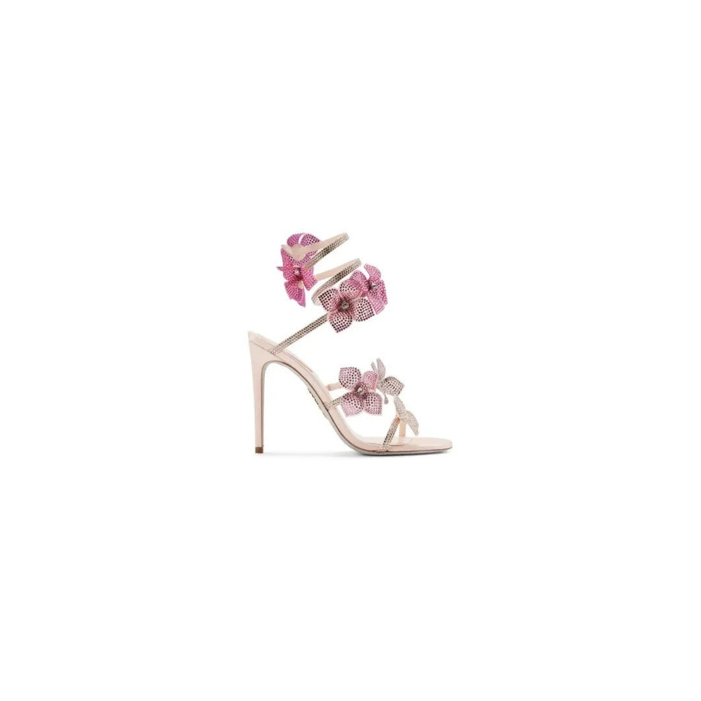 René Caovilla Floriane Sandal Blue Lace - Pink