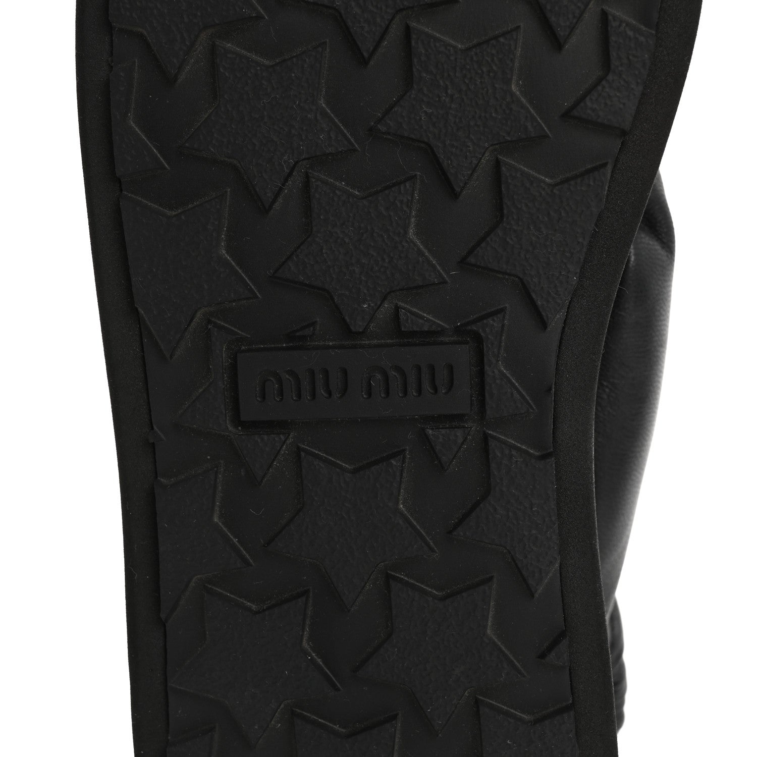 PRADA NAPPA LEATHER PLATFORM SANDALS BLACK