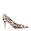 Christian Louboutin Miss Z 80 Patent Leather Pump - Cream