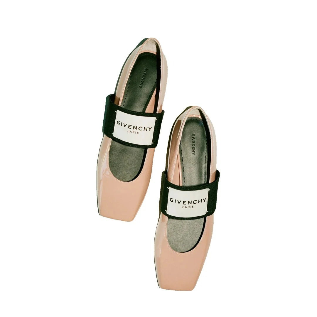 Givenchy Sliced Square Mules - Pink/Nude