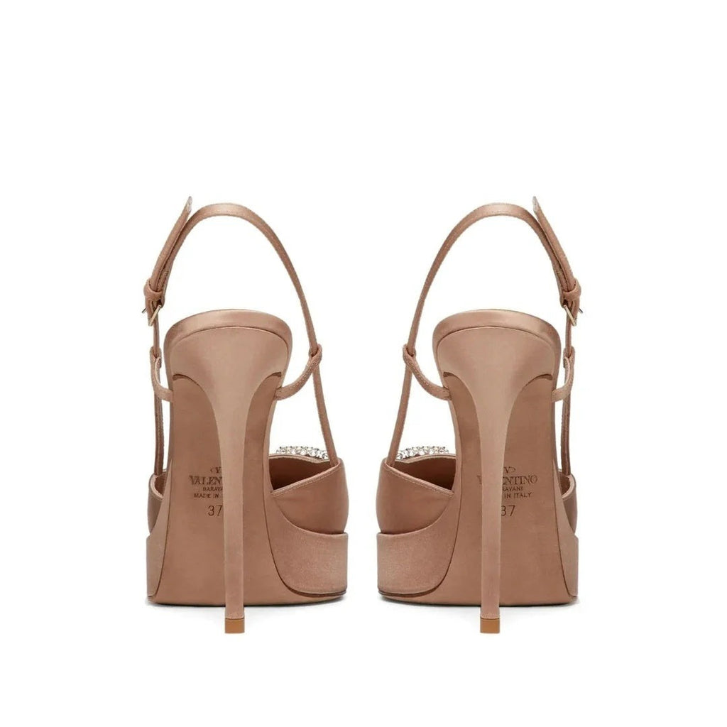 Valentino Garavani VLogo Signature Slingback Pumps - Beige/Nude