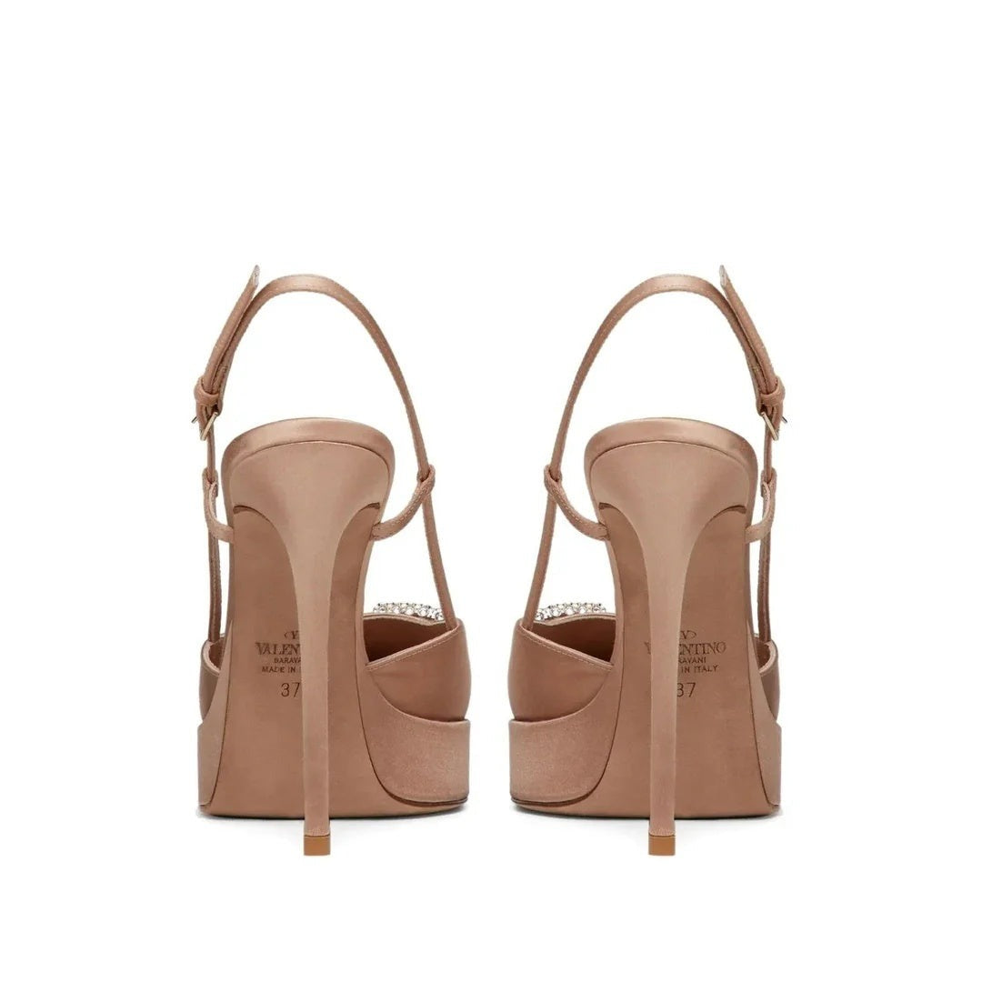Valentino Garavani VLogo Signature Slingback Pumps - Beige/Nude
