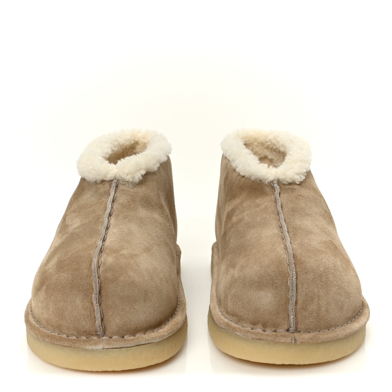 MIU MIU SHEARLING SUEDE ANKLE BOOT DESERTO BLACK