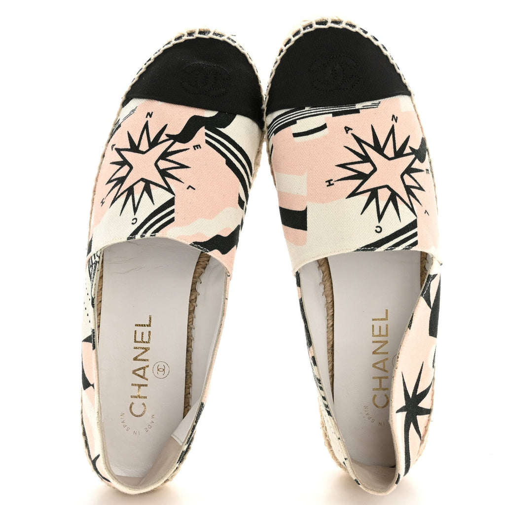 CHANEL ESPADRILLES WHITE / BLACK