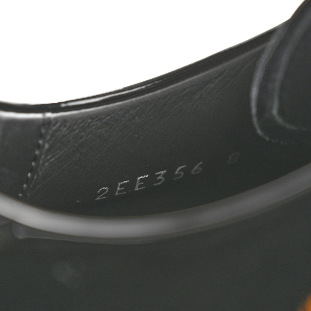 PRADA MONOLITH DERBY LOAFERS BLACK PATENT BLACK